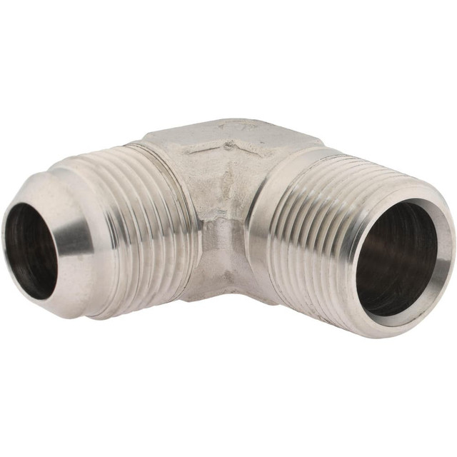 MSC TX-12-ME Stainless Steel Flared Tube Male Elbow: 3/4" Tube OD, 3/4-14 Thread, 37 ° Flared Angle