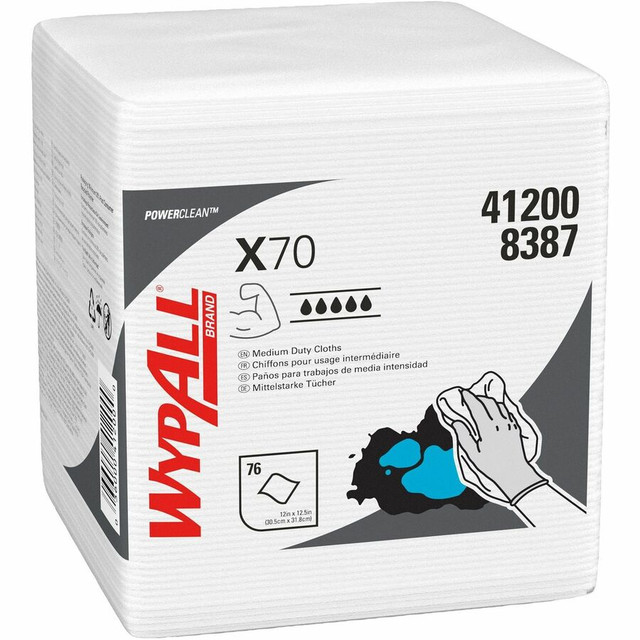 Kimberly-Clark Corporation Wypall 41200 Wypall PowerClean X70 Medium Duty Cloths Kimberly-Clark Corporation Wypall 41200 Wypall PowerClean X70 Medium Duty Cloths