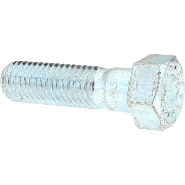 Bowmalloy 36149 Hex Head Cap Screw: 5/8-11 x 2", Grade 9 Alloy Steel, Zinc-Plated Clear Chromate