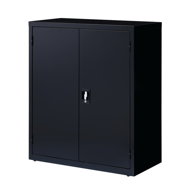 LORELL 41305  Fortress Series 18inD Steel Storage Cabinet, Fully Assembled, 3-Shelf, Black
