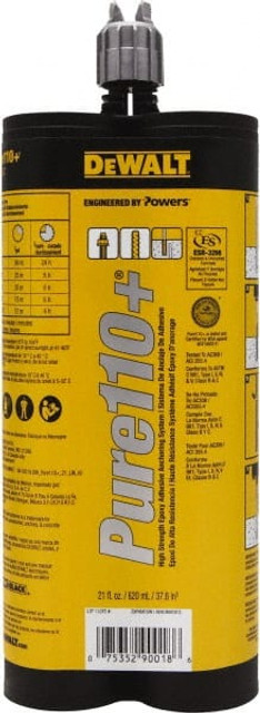 DeWALT Anchors & Fasteners 08310SD-PWR 9 fl oz Epoxy Anchoring Adhesive