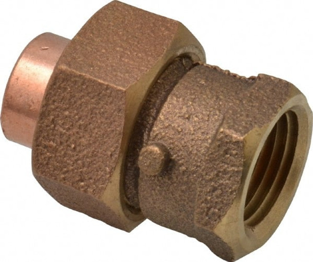 NIBCO B258600 Cast Copper Pipe Union: 1/2" Fitting, C x F, Pressure Fitting