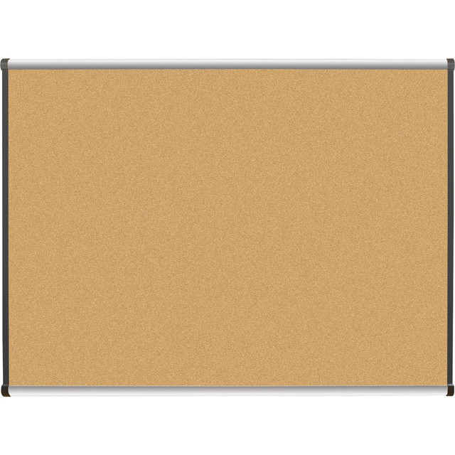 LORELL 60647  Satin Bulletin Board, 48in x 36in, Aluminum Frame With Silver Finish