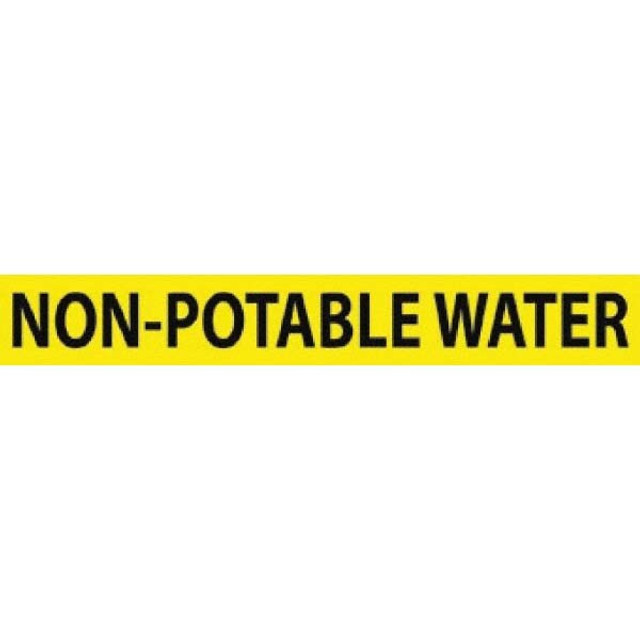 AccuformNMC A1175Y Pipe Marker with Non-Potable Water Legend and No Graphic