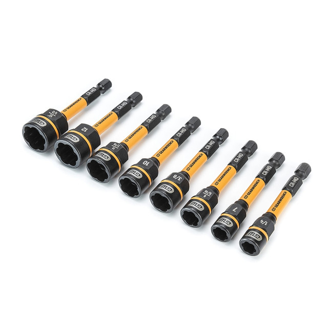 GEARWRENCH 86170 Power & Impact Screwdriver Bit Sets; Bit Type: Nut Extractor Set ; Overall Length Range: 1 to 2.9 in ; Drive Size: 1/4 ; Overall Length (Inch): 1/2 ; Hex Size Range (mm): 7.00 to 13.00 ; Hex Size Range (Inch): 1/4 to 3/8