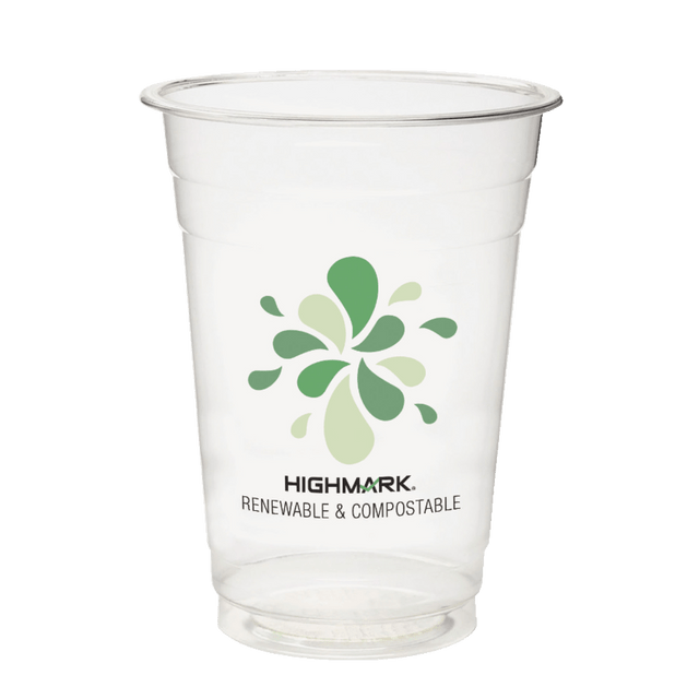 Stock up the breakroom with these greener choice cups.  Showcase your commitment to greener products with these cold drink cups.  Eco-conscious choice - has one or more meaningful eco-attributes or eco-labels.  BPI Certified Compostable - certified by the Biodegradable Products Institute (BPI) to be compostable in commercial compost facilities (where facilities exist).  USDA Certified Biobased - meets federal guidelines for plant-based/bio-based materials.  Conforms to ASTM D6868 standards. For detailed information see www.astm.org.  Product Content Contains Compostable Material - made from materials that can quickly break down in commercial composting facilities (where facilities exist), to help reduce waste while creating usable organic matter.  Plant-based content - made using tree-free agricultural products or by-products, helping you support innovative use of plants while reducing use of forests or other resources.