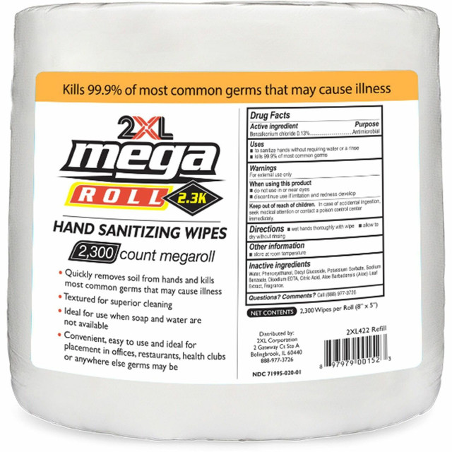 2XL Corporation 2XL 422 2XL Mega Roll Sanitizing Wipes 2XL Corporation 2XL 422 2XL Mega Roll Sanitizing Wipes