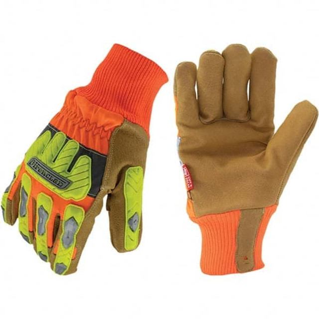 ironCLAD IEX-HVIP5-062XL Cut-Resistant Gloves: Size 2X-Large, ANSI Puncture 5, Leather Lined, Leather