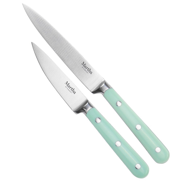 GIBSON OVERSEAS INC. Martha Stewart 995118093M  Stainless Steel 2-Piece Cutlery Set, Turquoise