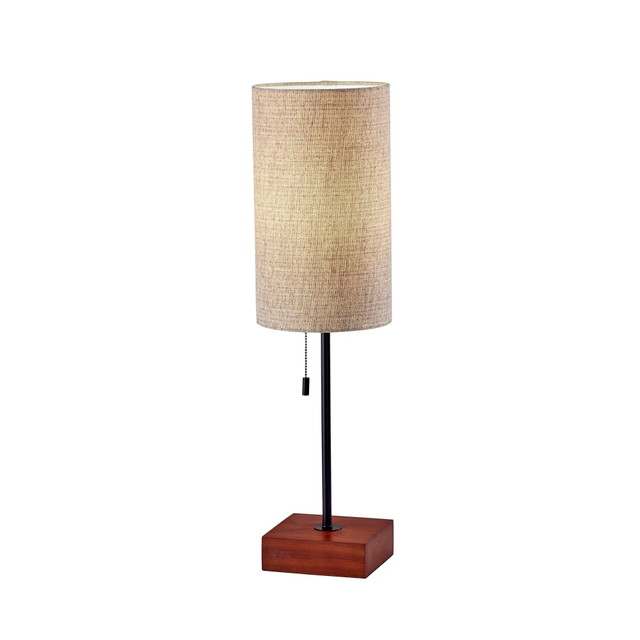 ADESSO INC 1568-12 Adesso Trudy Table Lamp, 26-3/4inH, Walnut/Beige