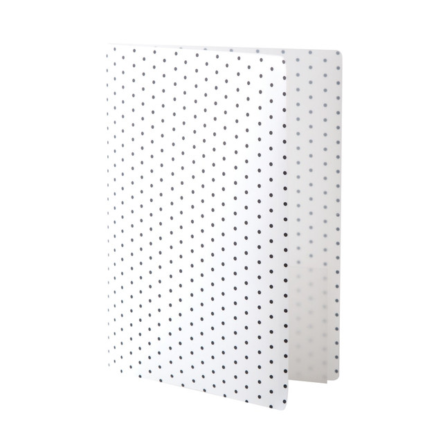 ADVANTUS CORP. 37487 Realspace Poly Expanding File Folder, 8-Pocket, Letter Size, 4in Expansion, White/Black Dots