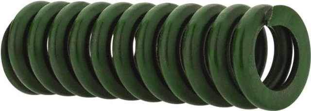 Associated Spring Raymond 106-206 Die Spring: 1/2" Hole Dia, 9/32" Rod Dia, 1-1/2" Free Length, Green