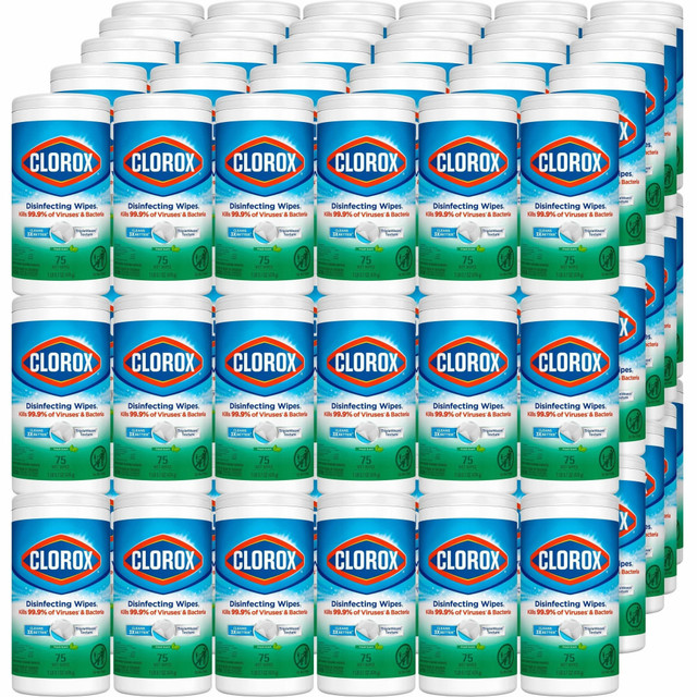 THE CLOROX COMPANY 01656BD Clorox Disinfecting Wipes, Bleach-Free Cleaning Wipes - For Multipurpose - Fresh Scent - Bleach-free, Pre-moistened, Phosphorous-free, Easy Tear, Easy to Use, Antibacterial - White - 75 Tub - 240 / Bundle THE CLOROX COMPANY 01656BD Clorox Disinfecting Wipes, Bleach-Free Cleaning Wipes - For Multipurpose - Fresh Scent - Bleach-free, Pre-moistened, Phosphorous-free, Easy Tear, Easy to Use, Antibacterial - White - 75 Tub - 240 / Bundle