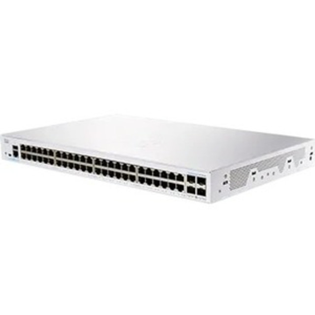 CISCO CBS250-48T-4X-NA  250 CBS250-48T-4X Ethernet Switch - 52 Ports - Manageable - 2 Layer Supported - Modular - 51.01 W Power Consumption - Optical Fiber, Twisted Pair - Rack-mountable - Lifetime Limited Warranty