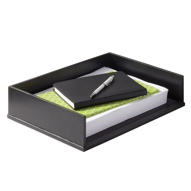 VICTOR TECHNOLOGY 1154-5 Victor Midnight Black Collection Stacking Letter Tray