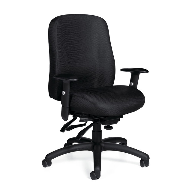 GLOBAL INDUSTRIES INC Offices To Go OTG11710-QL10  Mid-Back Chair, Multifunction, 2inH x 24 1/2inW x 26inD, Black
