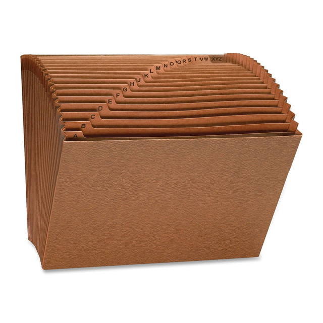 SP RICHARDS 26534 Sparco Heavy-Duty A-Z Accordion File, Letter Size, Brown, 21 Pockets