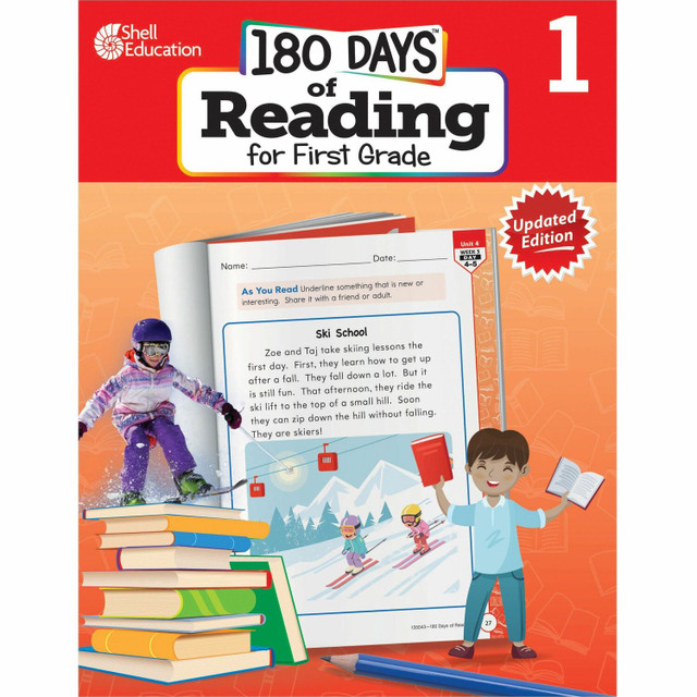 Shell Education 135043 Shell Education 180 Days of Reading for First Grade, 2nd Edition Printed Book