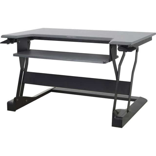 ERGOTRON 33-397-085  WorkFit-T 35inW Sit-Stand Desk Converter With Adjustable Height, Black