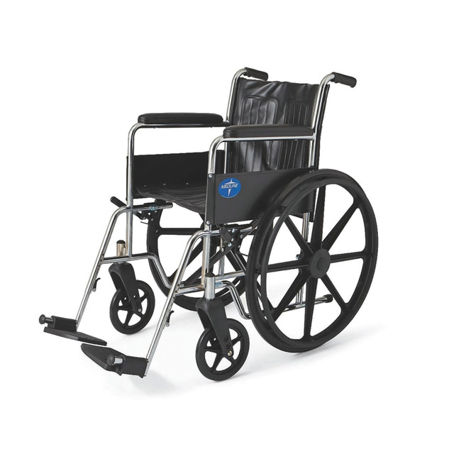 MEDLINE INDUSTRIES, INC. MDS806100D Medline Excel 2000 Wheelchair, 18in Seat, Black MEDLINE INDUSTRIES, INC. MDS806100D Medline Excel 2000 Wheelchair, 18in Seat, Black