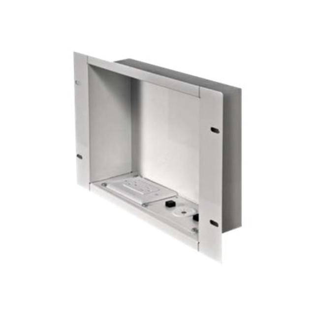 PEERLESS INDUSTRIES, INC. IBA2AC Peerless-AV In-Wall Accessory Box with 125V Duplex Power Receptacle - 25 lb Load Capacity - 1 Unit - Cold-rolled Steel (CRS)