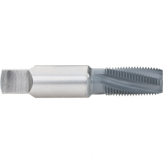 OSG 1250502 1/8-27 NPT, 15° Helix, 4 Flutes, Bottoming Chamfer, elektraLUBE Finish, High Speed Steel, Spiral Flute Pipe Tap