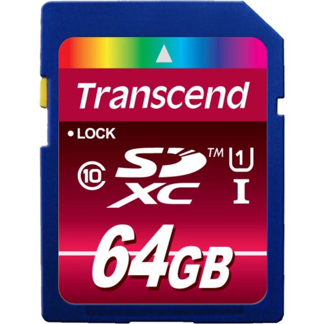 TRANSCEND INFORMATION INC. TS64GSDXC10U1 Transcend 64 GB Class 10/UHS-I SDXC - Lifetime Warranty TRANSCEND INFORMATION INC. TS64GSDXC10U1 Transcend 64 GB Class 10/UHS-I SDXC - Lifetime Warranty