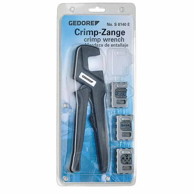 Gedore 1830929 Crimpers; Crimper Type: Terminal ; Capacity: 26-5 AWG ; Handle Material: Plastic Coated ; Features: Connector Crimper ; Style: Crimps Insulated; Non-Insulated Connectors ; Product Service Code: 5130