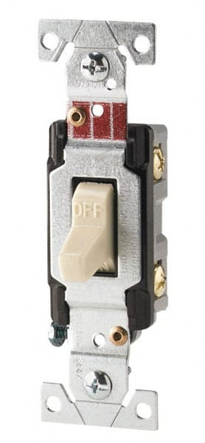 Cooper Wiring Devices CS120GY-BU 1 Pole, 120 to 277 VAC, 20 Amp, Commercial Grade Toggle Wall Switch