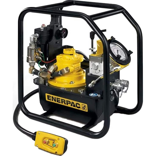 Enerpac ZA4208TX-Q Power Hydraulic Pumps & Jacks; Type: Two Speed Air Hydraulic Torque Wrench Pump ; 1st Stage Pressure Rating: 10000psi ; 2nd Stage Pressure Rating: 10000psi ; Pressure Rating (psi): 10000 ; Oil Capacity: 1.75 gal ; Actuation: Air Co