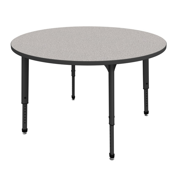 MARCO GROUP, INC. 38-2266-77-BLK Marco Group Apex Series Round Adjustable Tables, 30inH x 48inW x 48inD, Gray Nebula/Black