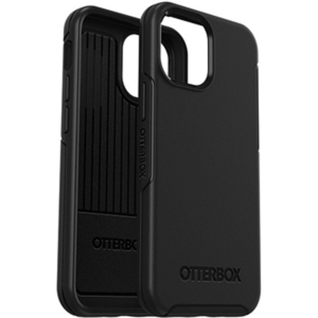 OTTER PRODUCTS LLC OtterBox 77-84232  iPhone 13 mini, iPhone 12 mini Symmetry Series Antimicrobial Case - For Apple iPhone 13 mini, iPhone 12 mini Smartphone - Black - Drop Resistant, Scrape Resistant, Bacterial Resistant - Synthetic Rubber, Polycarb