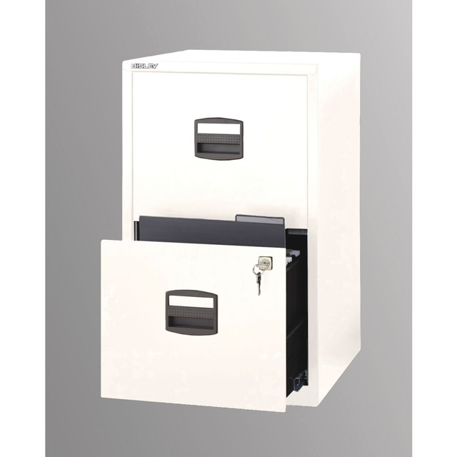 EMPIRE IMPORTS INC Bisley FILE2-WH  14-13/16inD Vertical 2-Drawer Under-Desk File Cabinet, White