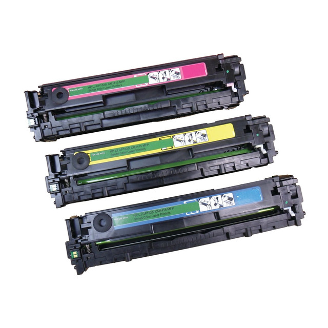 IMAGE PROJECTIONS WEST, INC. 54T-371-ODP IPW Preserve Remanufactured Cyan; Magenta; Yellow Toner Cartridge Replacement For HP 128AA, CF371AM, Pack Of 3, 54T-371-ODP