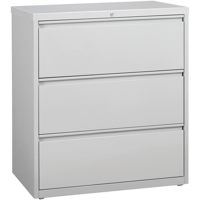 LORELL 88029  36inW x 18-5/8inD Lateral 3-Drawer File Cabinet, Light Gray