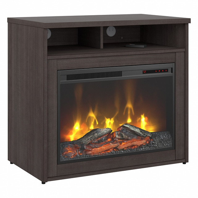 BUSH INDUSTRIES INC. SCS132SGFRK Bush Business Furniture Studio C 32inW Electric Fireplace With Shelf, Storm Gray, Standard Delivery