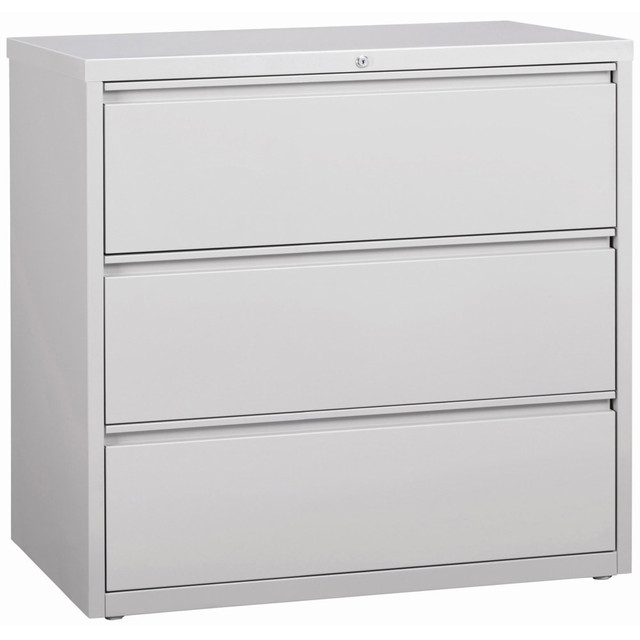 LORELL 88032  42inW x 18-5/8inD Lateral 3-Drawer File Cabinet, Light Gray