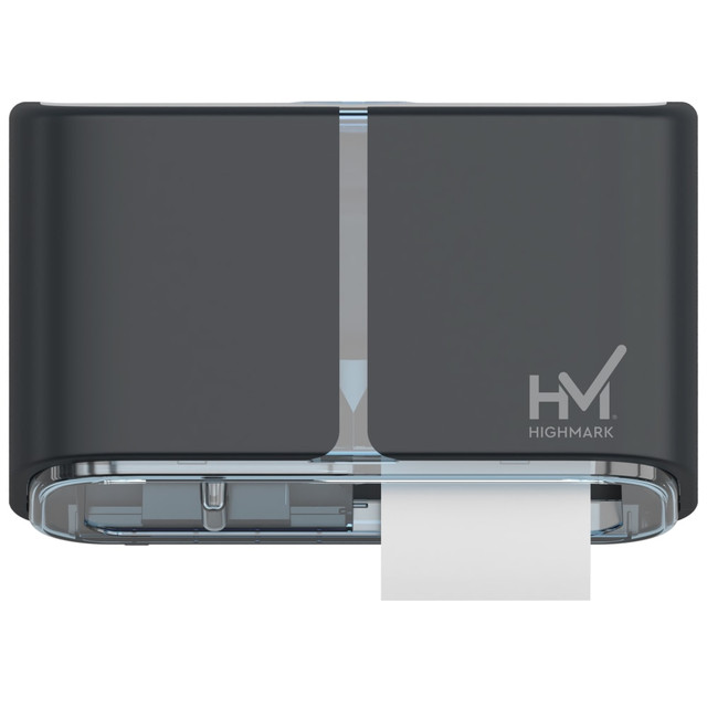 OFFICE DEPOT C312 Highmark High-Capacity Bathroom Tissue Dispenser, 2 Rolls, 7-1/4inH x 12-1/2inW x 6-5/8inD, Dark Gray