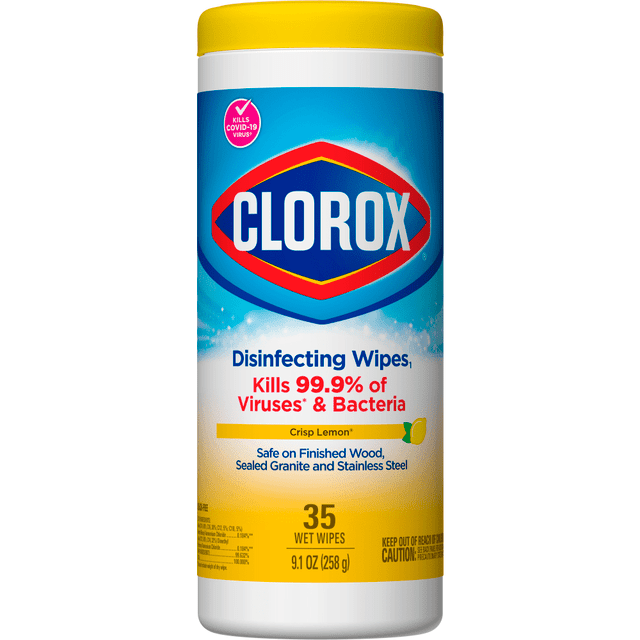 THE CLOROX COMPANY 1594 Clorox Disinfecting Wipes, 7in x 8in, Citrus Blend Scent, Canister Of 35 THE CLOROX COMPANY 1594 Clorox Disinfecting Wipes, 7in x 8in, Citrus Blend Scent, Canister Of 35