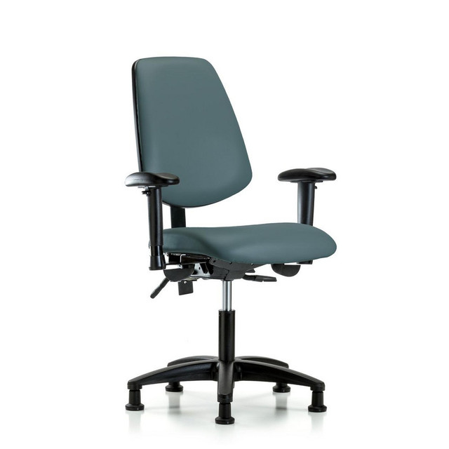 Blue Ridge Ergonomics MSC45724 Task Chair: Vinyl, Colonial Blue