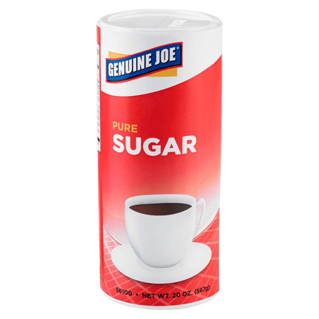 GENUINE JOE 56100 Pure Sugar Canisters, 20 Oz., Pack Of 3 GENUINE JOE 56100 Pure Sugar Canisters, 20 Oz., Pack Of 3
