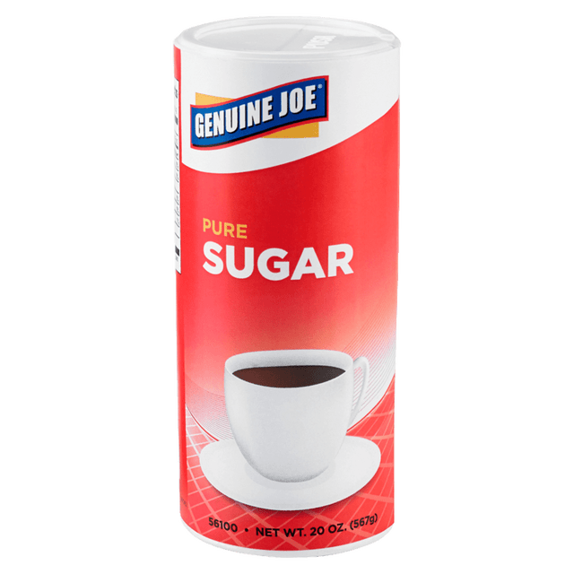 GENUINE JOE 56100  Pure Sugar Canisters, 20 Oz., Pack Of 3