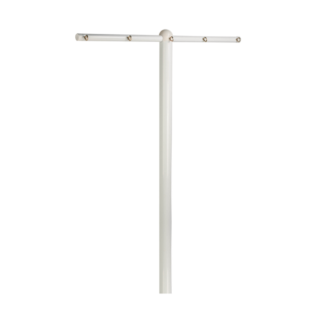HONEY-CAN-DO INTERNATIONAL, LLC Honey Can Do DRY-01452 Honey-Can-Do 5-Line Outdoor Clothesline T-Post, 72inH x 3inW x 45 3/4inD, White