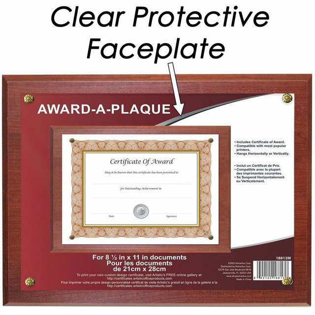 Nu-Dell Manufacturing Company, Inc Golite nu-dell 18813M Golite nu-dell Woodgrain Award-A-Plaque Nu-Dell Manufacturing Company, Inc Golite nu-dell 18813M Golite nu-dell Woodgrain Award-A-Plaque