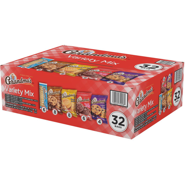 FRITO-LAY COMPANY FRI72996 Grandmas Cookies Variety Pack, Pack Of 32 Bags