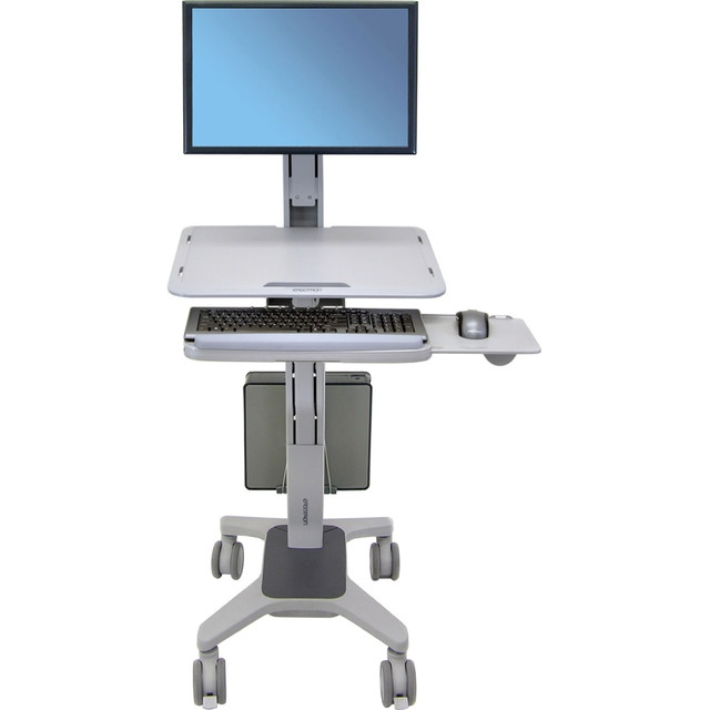 ERGOTRON 24-198-055 WorkFit-C Sit-Stand Workstation, Gray ERGOTRON 24-198-055 WorkFit-C Sit-Stand Workstation, Gray