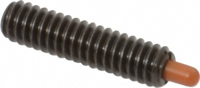 Vlier NS54 Threaded Spring Plunger: 1/4-20, 1" Thread Length, 0.118" Dia, 3/16" Projection