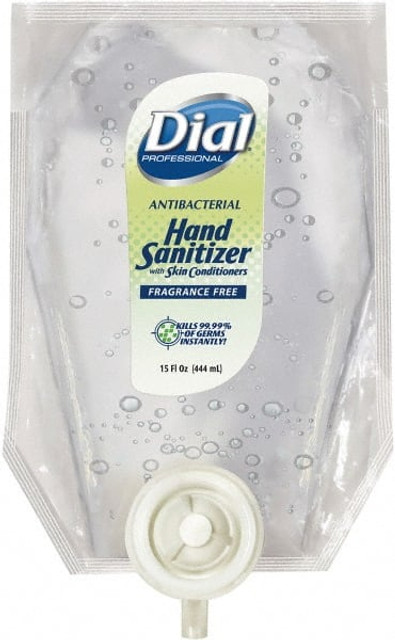 Dial DIA12258CT Hand Sanitizer: Gel, 15 oz Dispenser Refill, Contains Alcohol