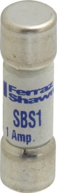 Ferraz Shawmut SBS1 Cylindrical Fast-Acting Fuse: 1 A, 10.3 mm Dia