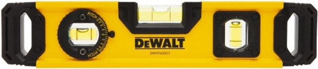 DeWALT DWHT43003 Magnetic 9" Long 2 Vial Torpedo Level